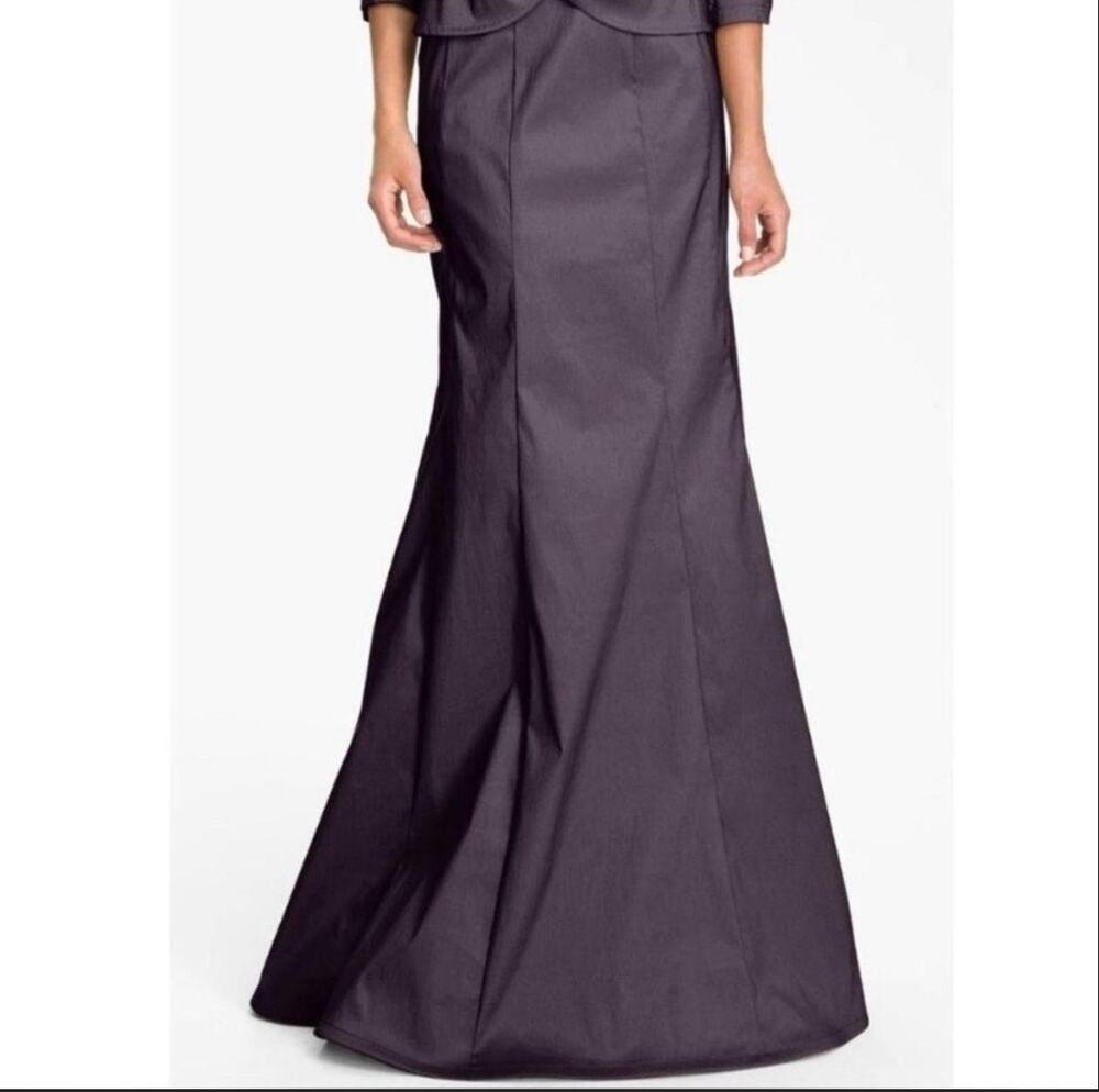 Tadashi Shoji Black High Waist Black Mermaid Skirt L Luxury Designer Red Carpet